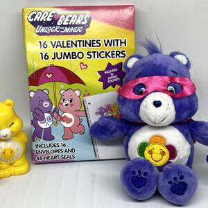 Care Bears LOT Harmony Bear Plush Valentines Figures Cheer Bear Funshine Bear